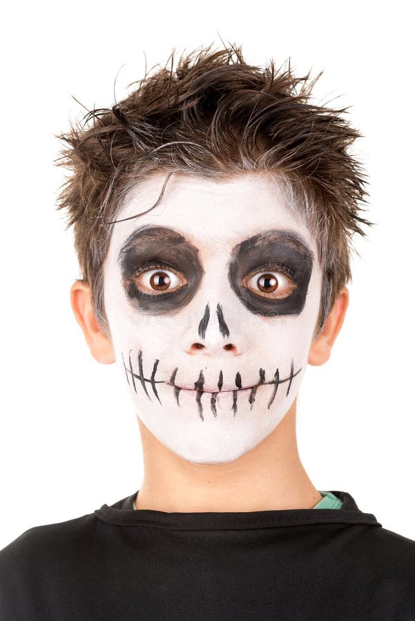 Kid in Halloween stock image. Image of human, angel, skeleton - 84279327