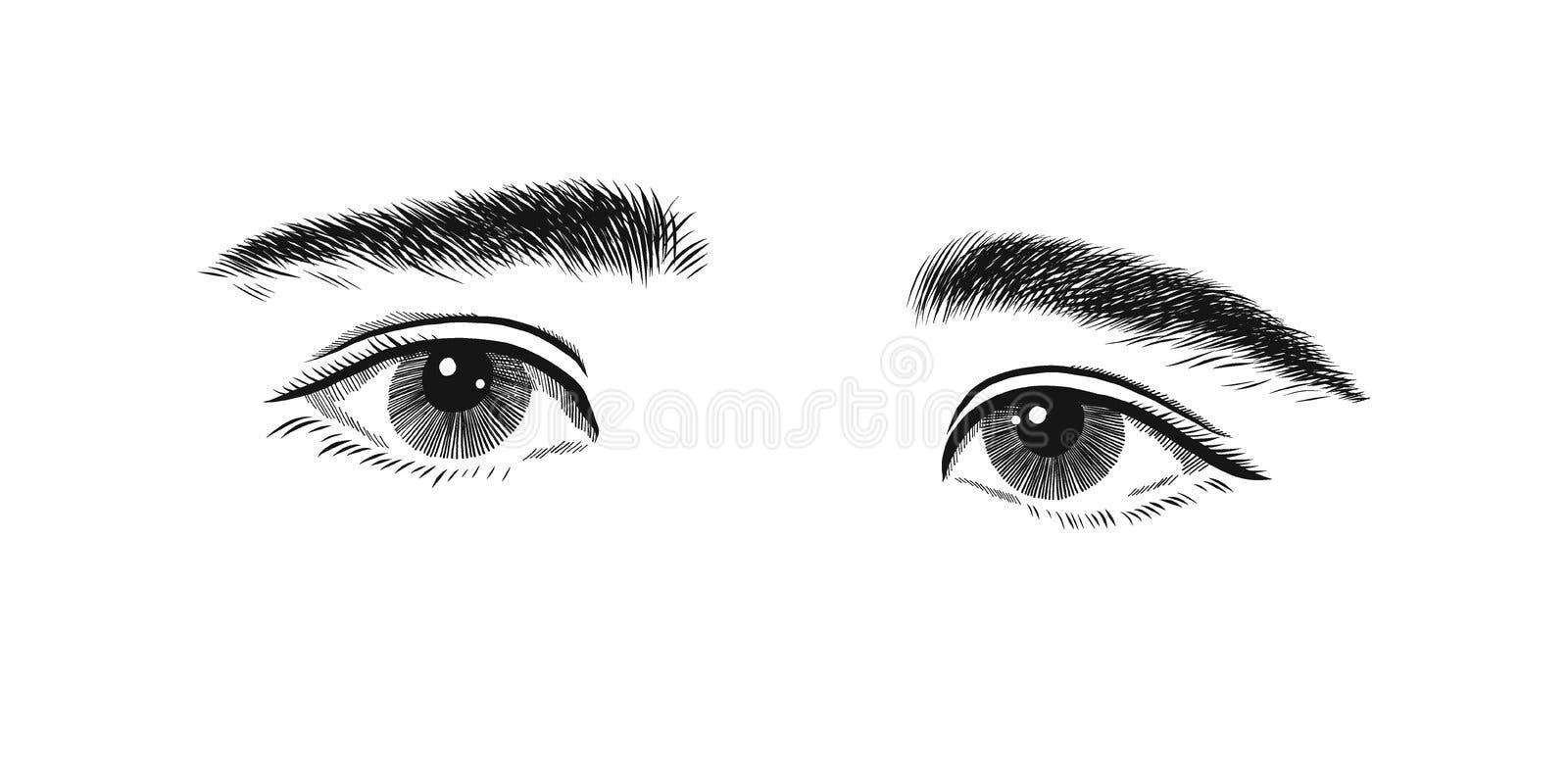 Kid with a Little Shy and Sad of Eye. Eyes Emotions, Sketch Vector ...