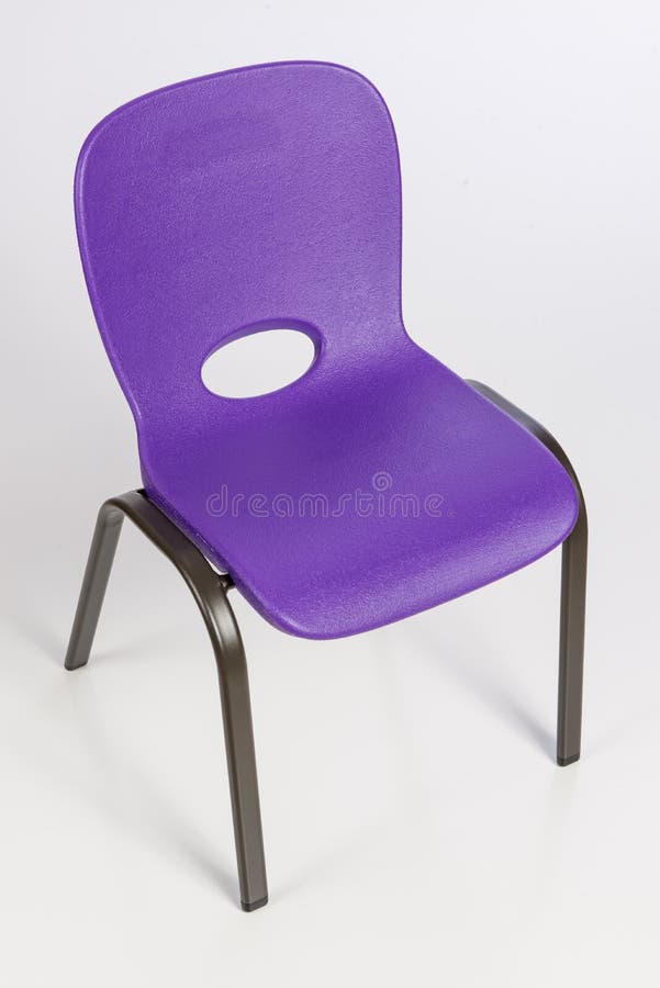 Purple Plastic Chair stock image. Image of play, colourful 5532481