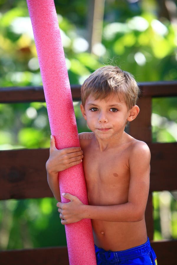 Kid at pool