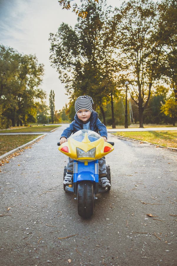 Kid Riding Electric Tricycle Stock Image Image of safe, cycle 78267171