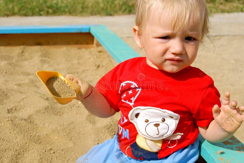 The kid in a sandbox