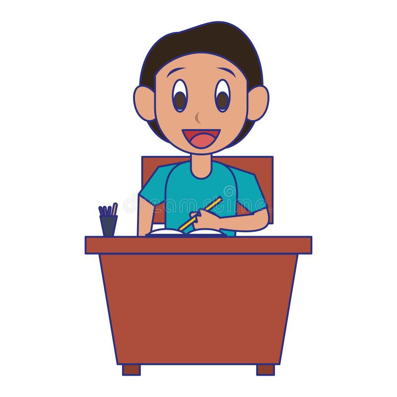 Student Desk Cartoon Stock Illustrations 5 819 Student Desk