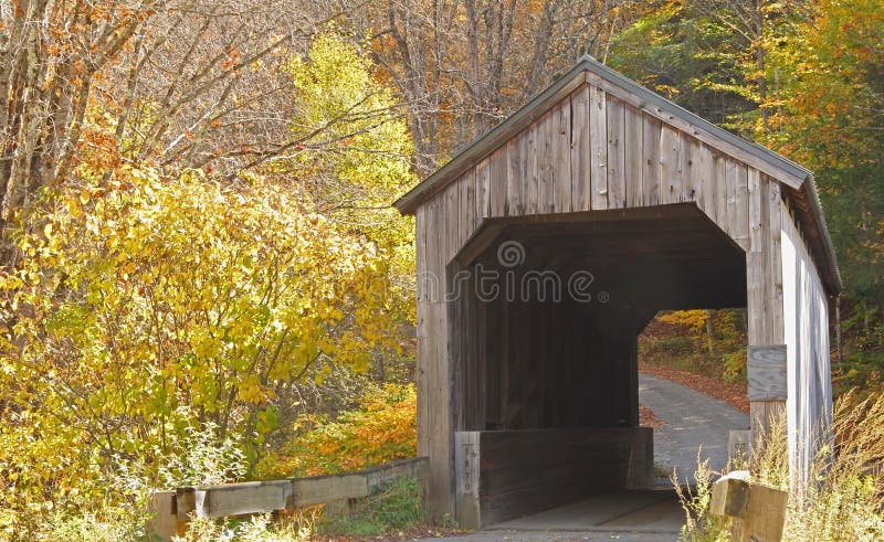Kidder Hill Covered Bridge in Fall