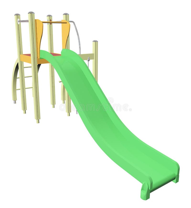 Kiddie slide, 3D illustration royalty free illustration
