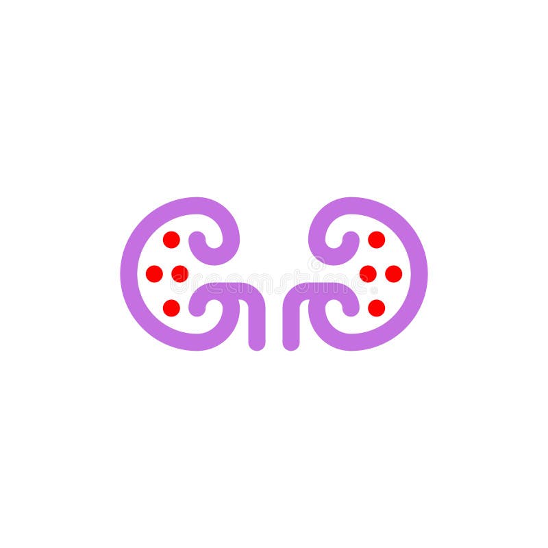 Kidney Stones Pain Logo Icon Vector Stock Illustration - Illustration