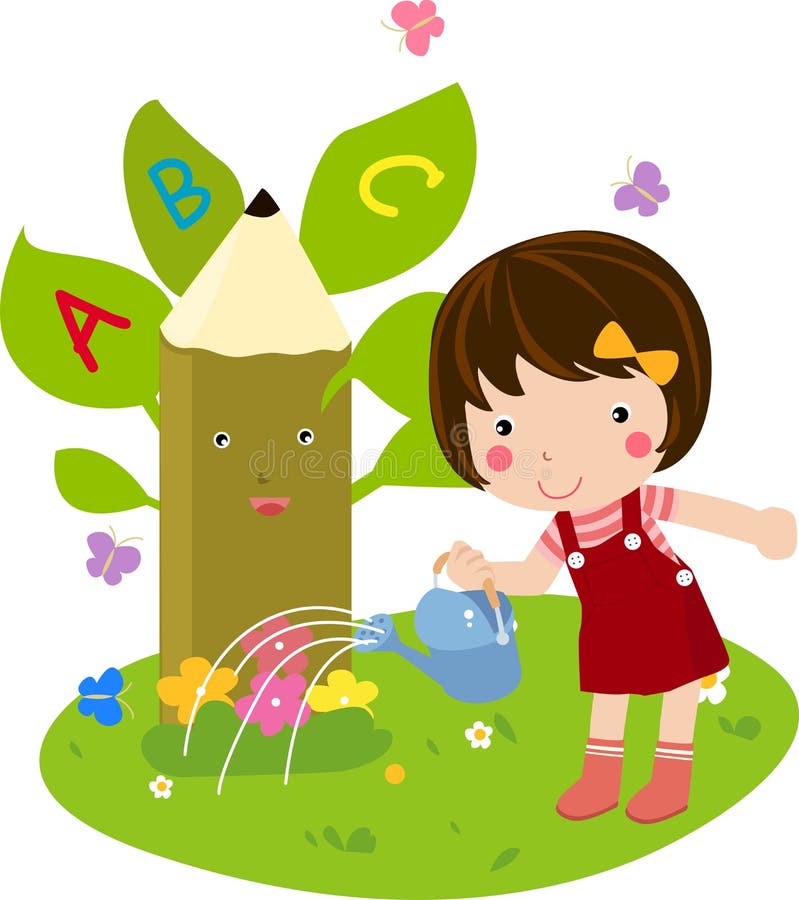 Kids and alphabet stock illustration Kids and alphabet stock illustration