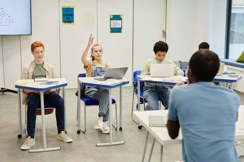 Kids Answering in Class royalty free stock photography
