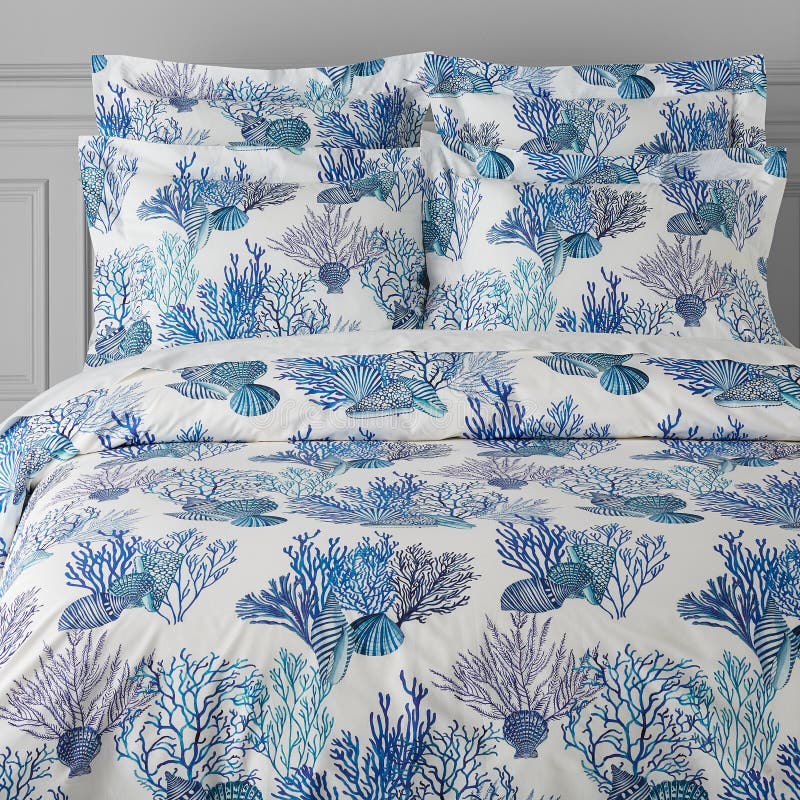 Kids Bedding Boys Classic White and Blue Plaid Bedding Stock Photo Image of furniture