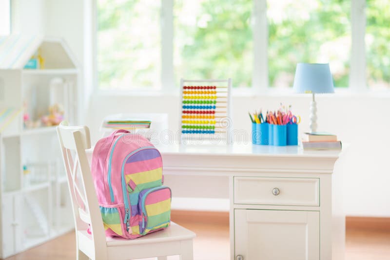 little girls white desk