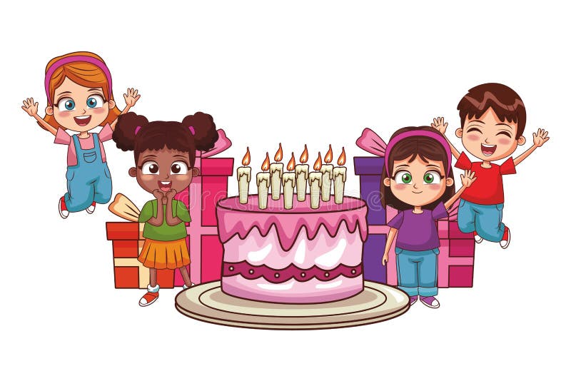 Kids birthday party stock vector. Illustration of beautiful - 145465591