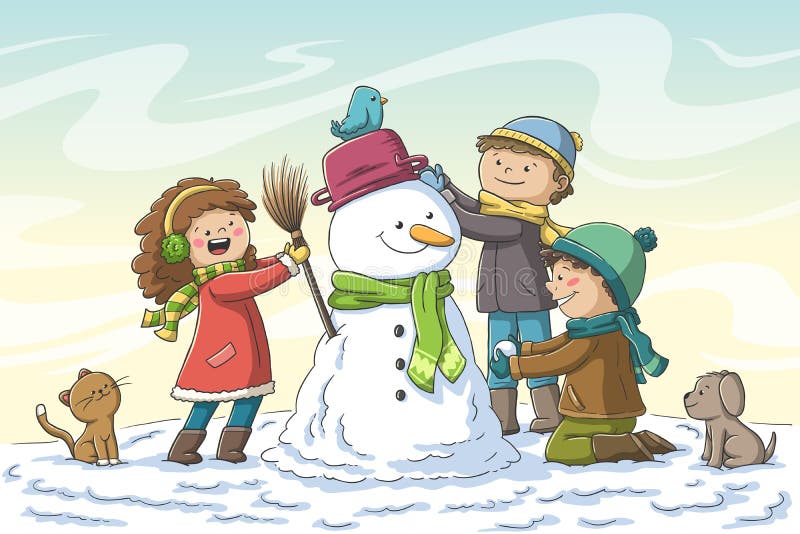 Kids Building Snowman Images – Browse 9,911 Stock Photos, Vectors, and  Video