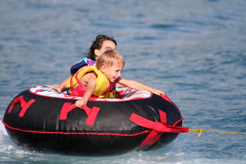 Kids on a buoy