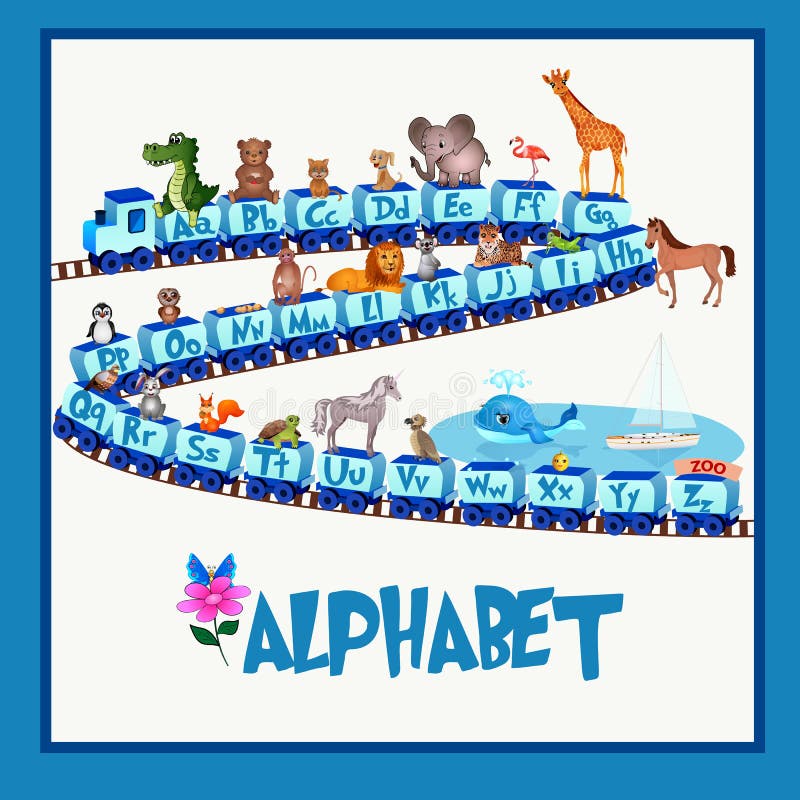Kids Cartooln Alphabet with Animals Riding a Train Whose Name Starts with that Particular Letter. Stock Vector - Illustration of colorful, flat: 164961445 Kids Cartooln Alphabet with Animals Riding a Train Whose Name Starts with that Particular Letter. Stock Vector - Illustration of colorful, flat: 164961445