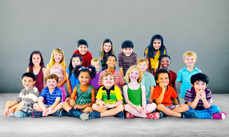 Kids Children Diversity Happiness Group Cheerful Concept royalty free stock images
