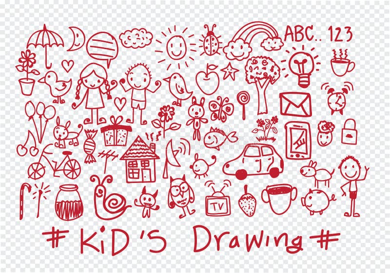 Kids and children s hand drawings