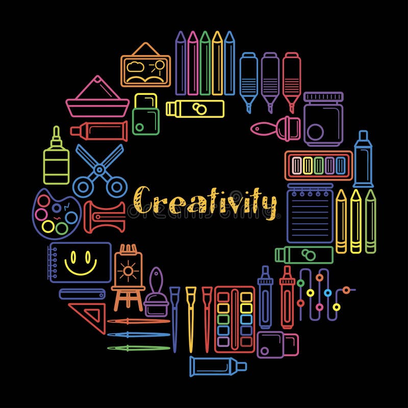 https://thumbs.dreamstime.com/b/kids-creativity-children-art-design-poster-painting-tools-paint-brush-pencil-felt-tip-pen-vector-outline-color-icons-102531915.jpg