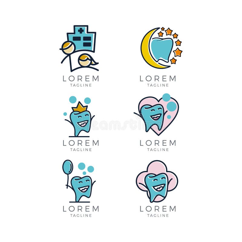 Kids Dental Logo Set