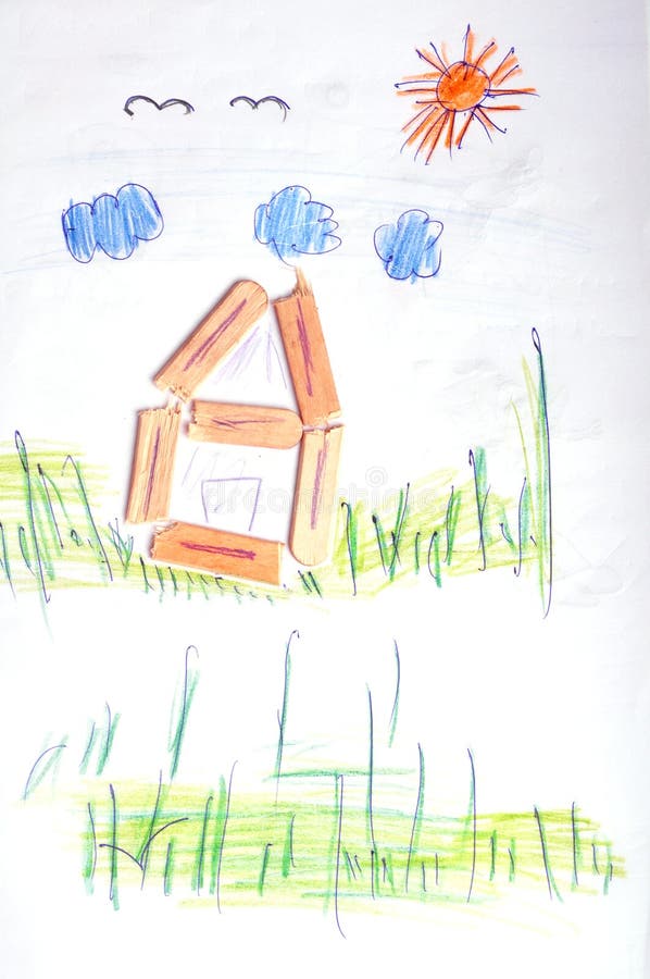 Kids drawing royalty free stock photos