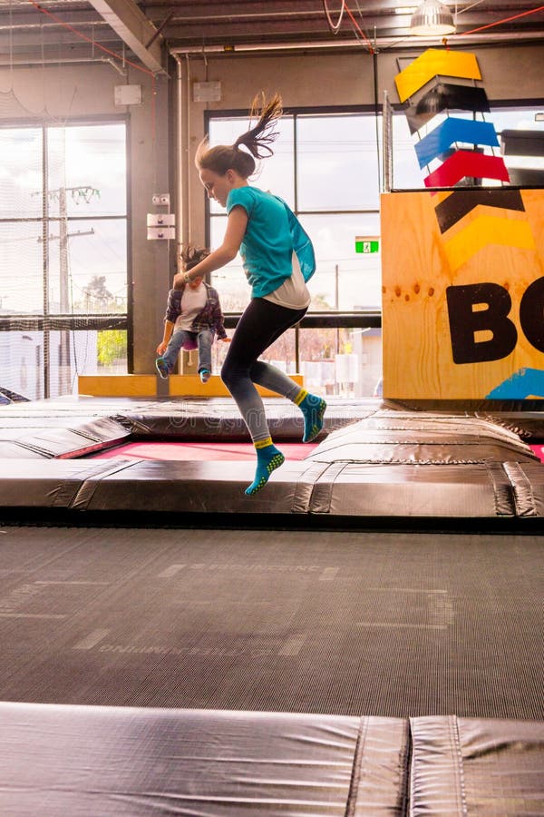Kids Enjoying Trampolines at Bounce Editorial Image Image of adelaide