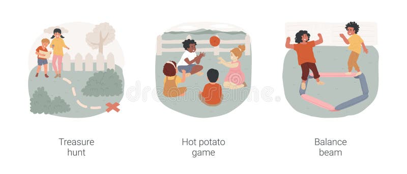 Hot Potato Game Isolated Cartoon Vector Illustration. Stock Vector -  Illustration of friends, play: 254494180