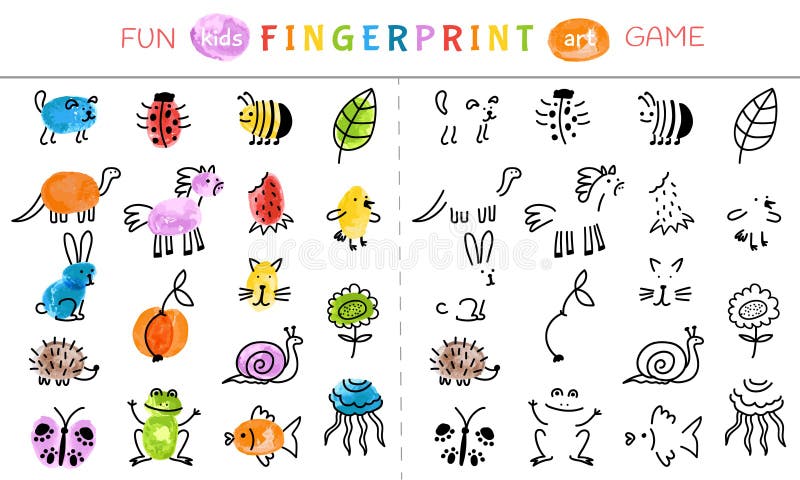 Fingerprint Animal Stock Illustrations – 605 Fingerprint Animal Stock  Illustrations, Vectors & Clipart - Dreamstime