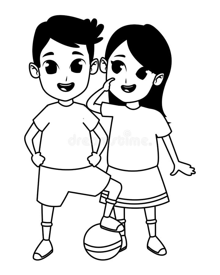 Kids Friends Playing And Smiling Cartoons In Black And White Stock Vector Illustration Of Ball Cute 152 Kids Friends Playing And Smiling Cartoons In Black And White Stock Vector Illustration Of Ball Cute 152