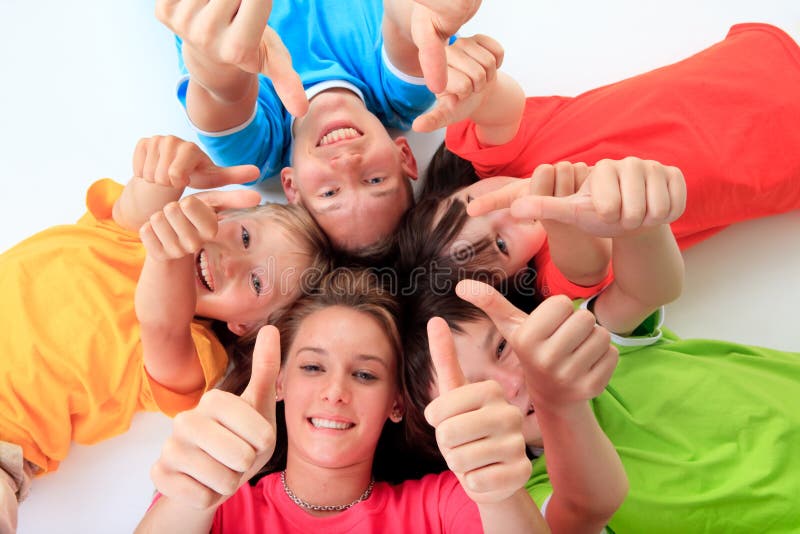 Kids giving thumbs up stock images Kids giving thumbs up stock images