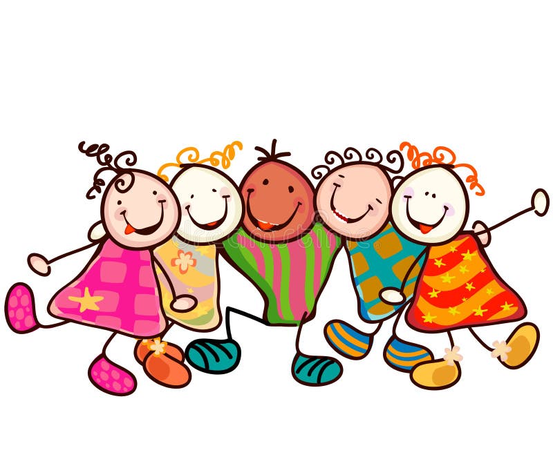 Kids group vector illustration Kids group vector illustration
