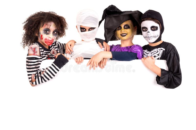 Kids in Halloween costumes stock image. Image of people - 50119083