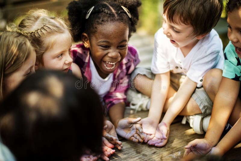 Kids having a fun time together