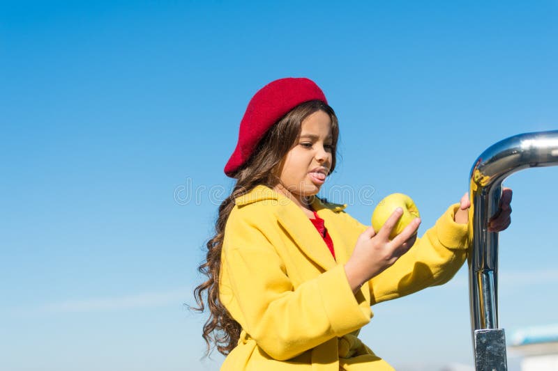 Kids health and nutrition. Healthy snacking benefits. Snack between lunch and dinner. Having snack. Good nutrition royalty free stock photos Kids health and nutrition. Healthy snacking benefits. Snack between lunch and dinner. Having snack. Good nutrition royalty free stock photos