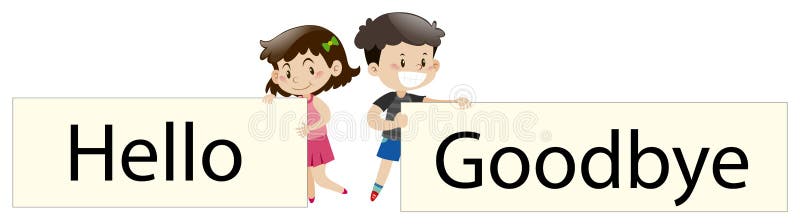 Hello Goodbye Stock Illustrations 1 354 Hello Goodbye Stock Illustrations Vectors Clipart Dreamstime