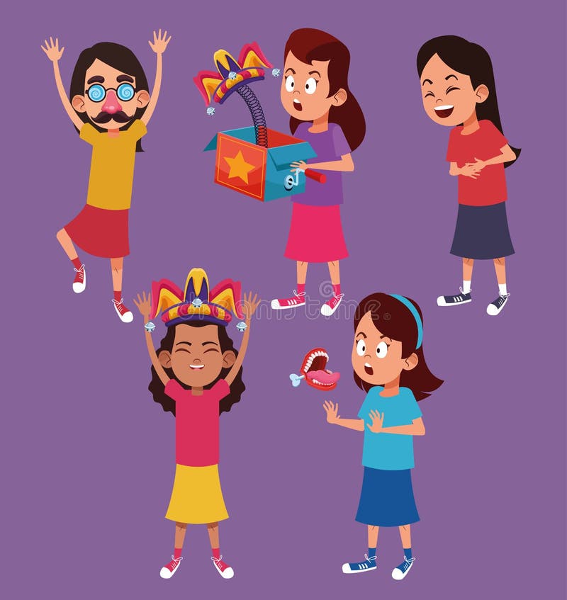 Kids with jokes cartoons stock vector. Illustration of cartoons - 142394480 Kids with jokes cartoons stock vector. Illustration of cartoons - 142394480