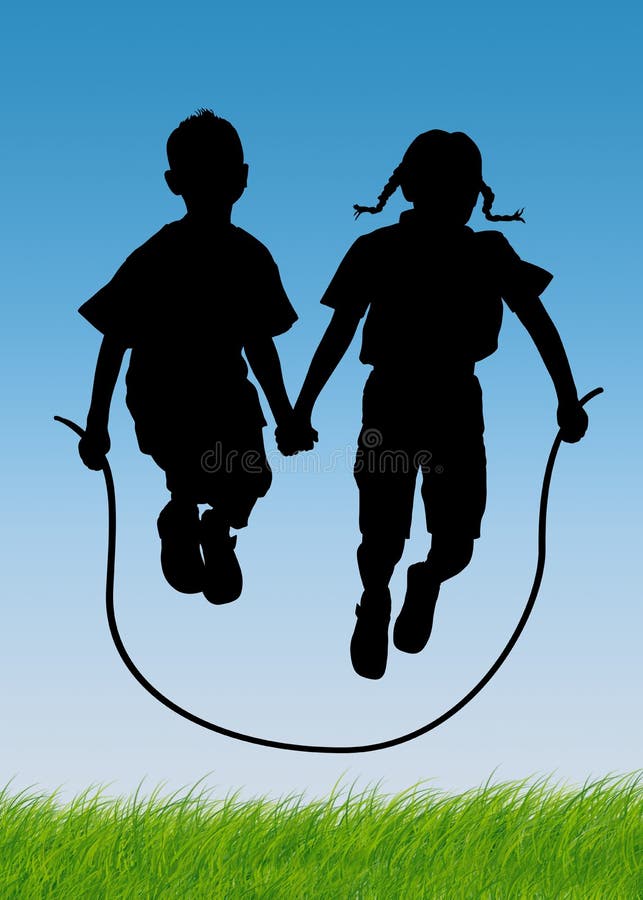 Kids jumping. Silhouettes of kids. Children party. Kids camp sport  illustration. Jump kids on white background. Stock Vector by  ©sofiartmedia.gmail.com 119360712