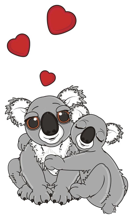 Koala In Love Stock Illustration Illustration Of Bear Koala In Love Stock Illustration Illustration Of Bear