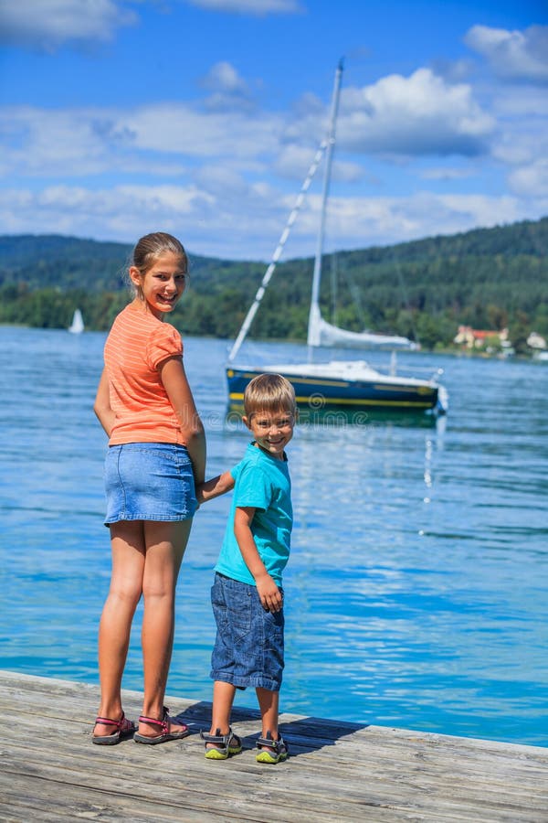 Kids at the lake