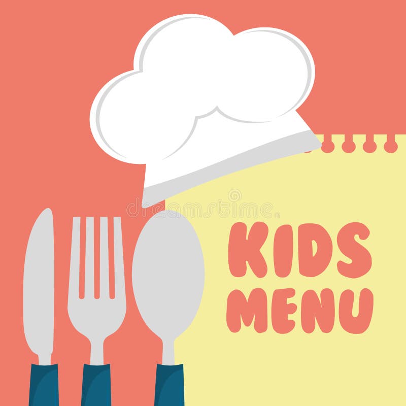 Kids menu cuttlery kitchen design