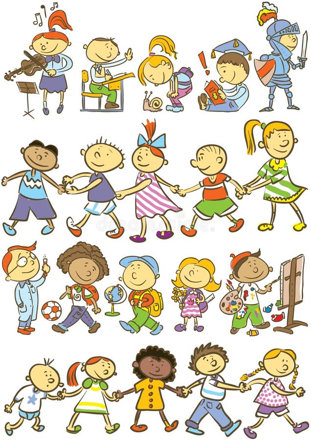 Child's hand drawing vector illustration on happy child at school,like pattern. Additional format vector format EPS8. Additional format vector vectors