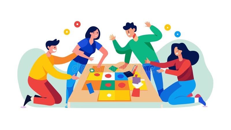 Kids Playing with Building Blocks, Creative Playtime, Learning, vector design Generative AI vector illustration