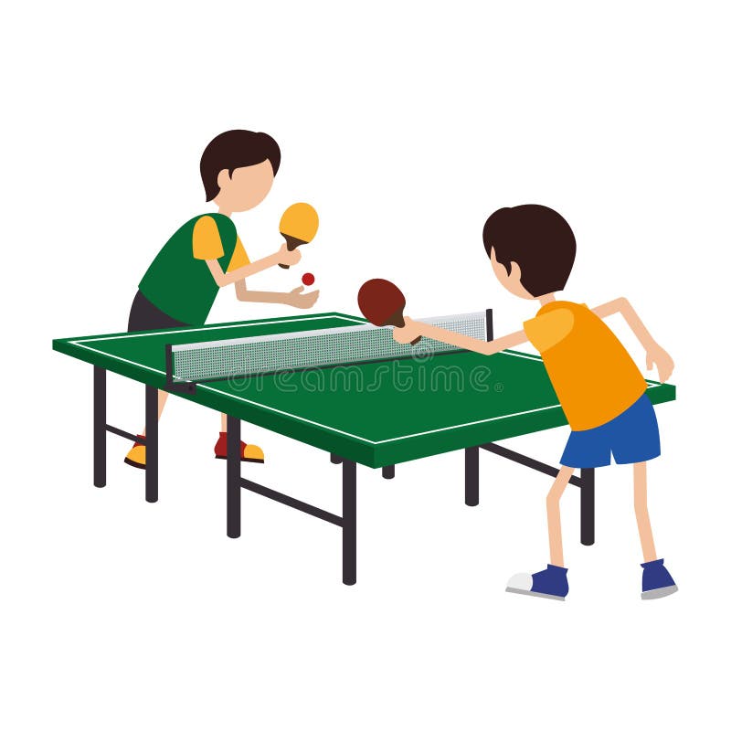 Table tennis two. stock vector. Illustration of player - 95094430