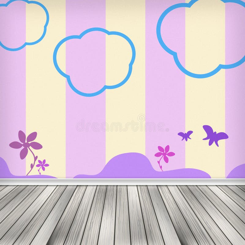 Kids room interior vector illustration Kids room interior vector illustration