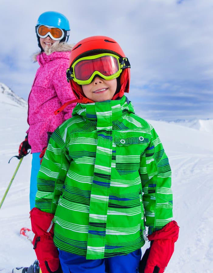 Kids at ski resort royalty free stock images Kids at ski resort royalty free stock images