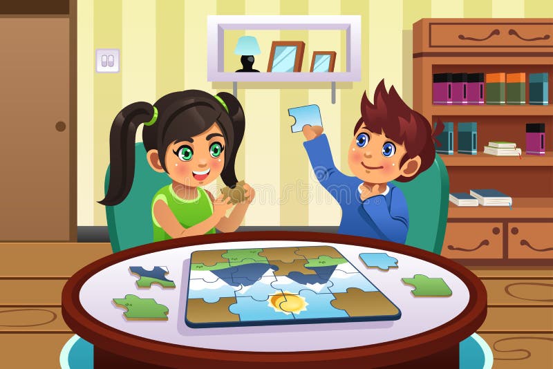 Download Kids solving math problems stock vector. Illustration of ...