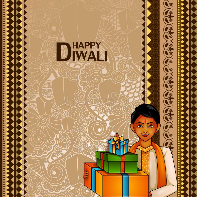 Kids Wishing Diwali Background with Message Meaning Happy Deepawali Stock  Vector - Illustration of deepavali, diwali: 129055154