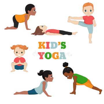 Kids Doing Yoga Stock Illustrations – 1,020 Kids Doing Yoga Stock ...