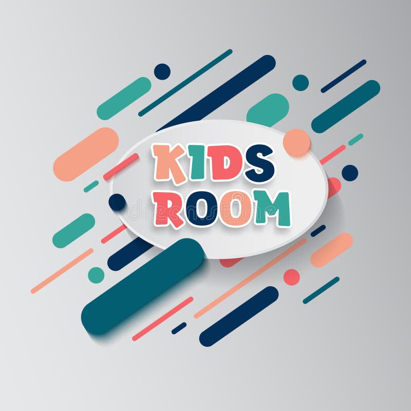 Kids zone entertainment banner. Colorful letters for children`s playroom decoration. Sign for children`s game room. Kids royalty free illustration