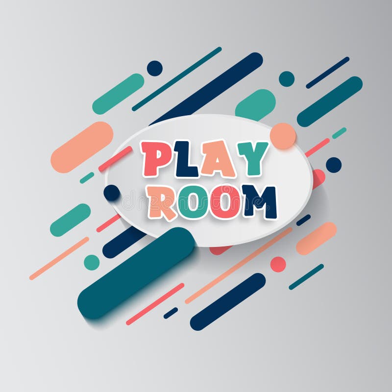 Kids zone entertainment banner. Colorful letters for children`s playroom decoration. Sign for children`s game room. Kids royalty free illustration