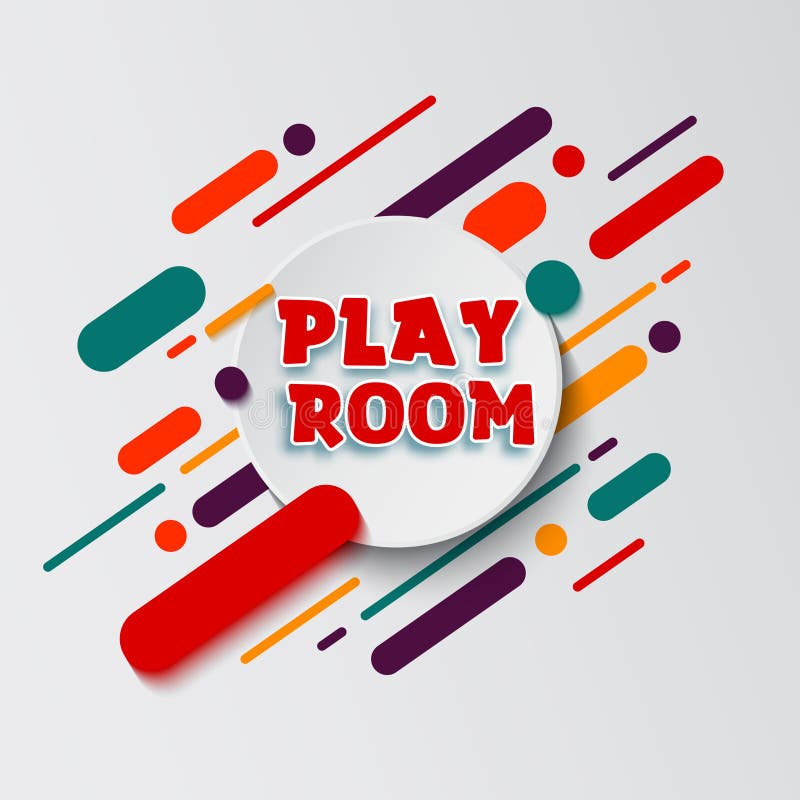 Kids zone entertainment banner. Colorful letters for children`s playroom decoration. Sign for children`s game room. Kids zone an stock illustration