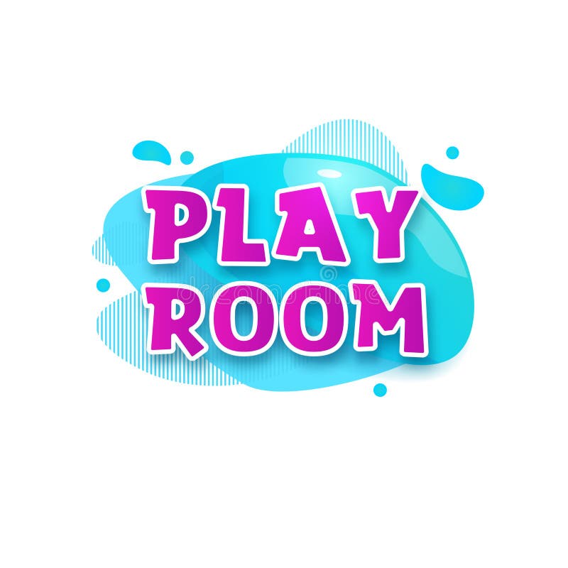Kids zone vector cartoon banner. Colorful letters for children`s playroom decoration. Sign for children`s game room vector illustration